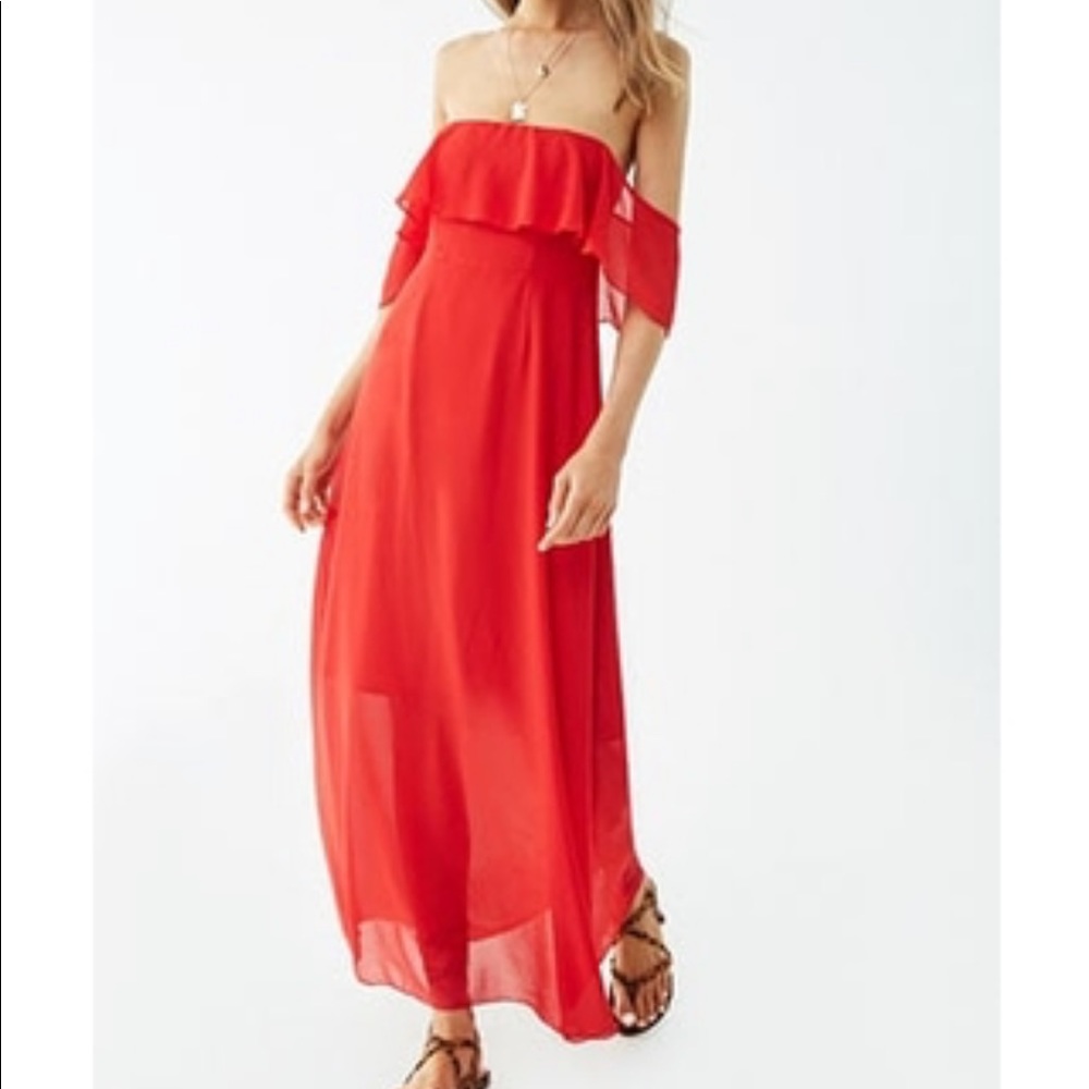 New with tags! Red GORG. Off the shoulder dress